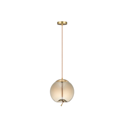 Classic Elegant Decorative Lighting Geneva Sphere Chandelier Amber Glass Pendent Lamp