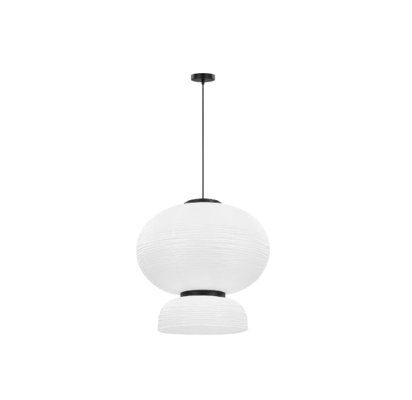 Modern Traditional Lantern Shaped Chandelier Akio Sphere Paper Pendant Lamp White