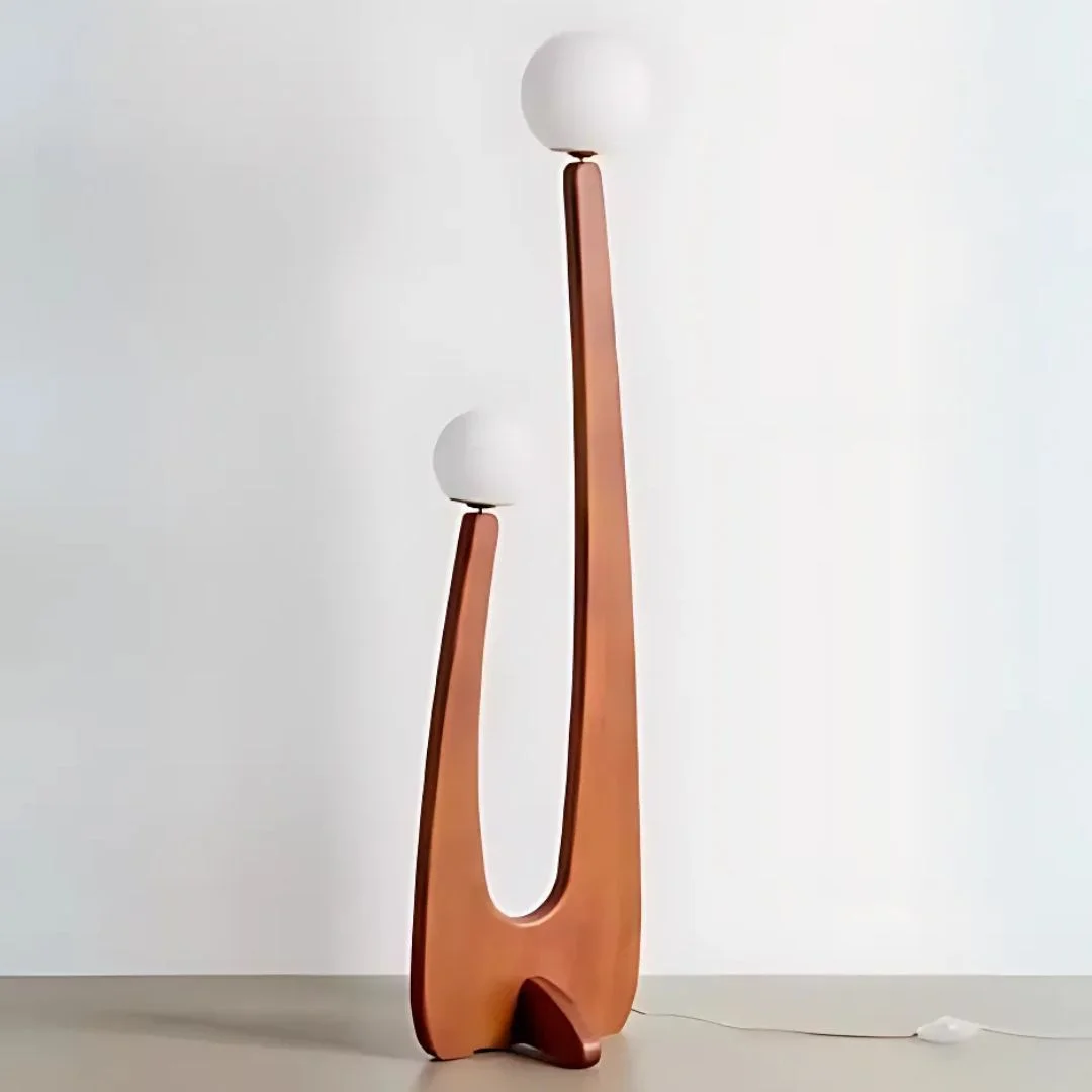 Nordic Modern Living Study Room Bedroom E14+G9 Light Source Solid Wood Floor Lamp