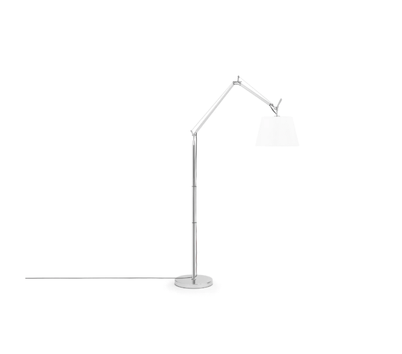 Modern Minimalist Living Room Rocker Arm Ryker Floor Lamp Chrome Bedroom Study Light