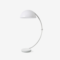 Mid Century Vintage White Decor Lighting Fixtures Living Room Bedroom Acrylic Serpente Floor Lamp E27