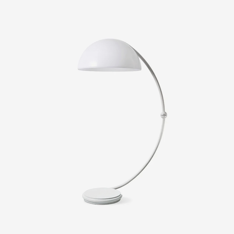Mid Century Vintage White Decor Lighting Fixtures Living Room Bedroom Acrylic Serpente Floor Lamp E27