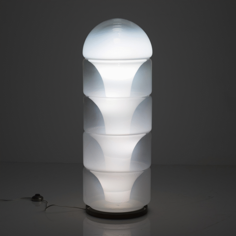 Nordic Modern Glass Classic Bedroom Study Atmosphere Light Living Room Sofa Side Floor Lamp White E27*5 100W
