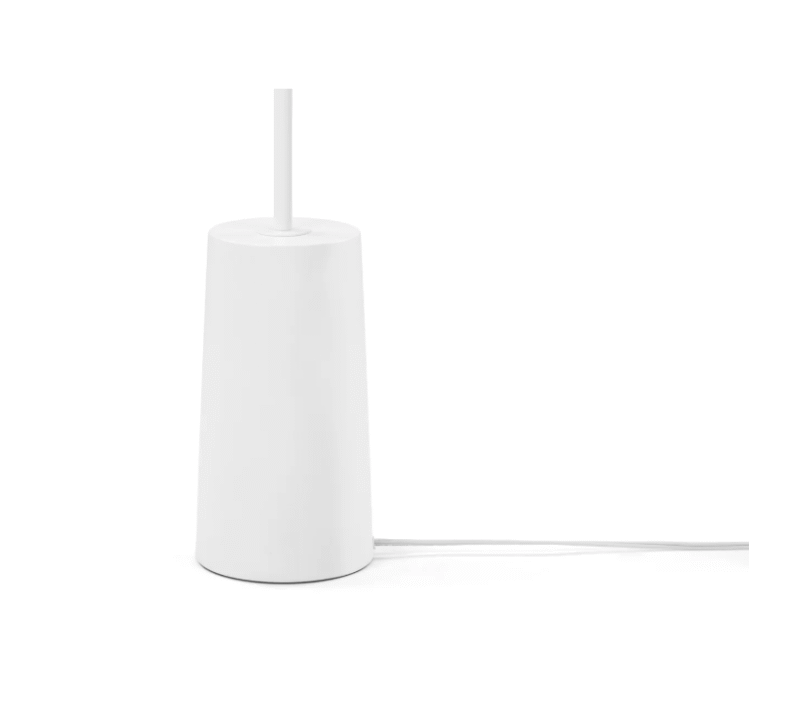 Sleek Modern Elegance Natural Woven Fabric Amelie Floor Lamp White