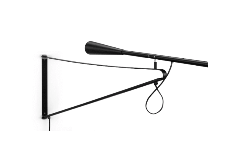 Modern Sleek Flexible Rotatable Head Restaurant Bedroom Black 265 Wall Lamp