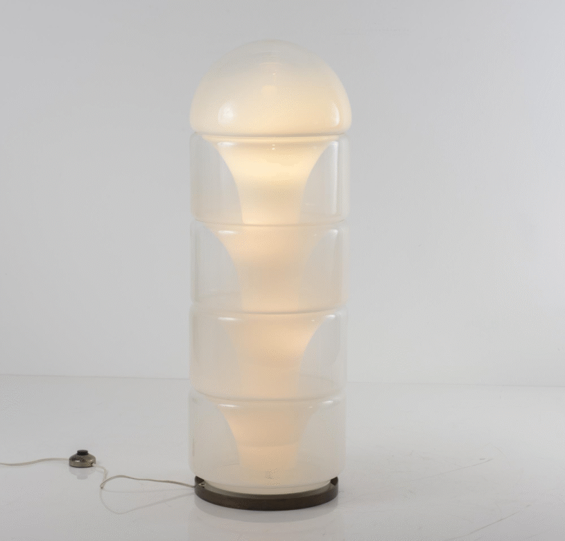 Nordic Modern Glass Classic Bedroom Study Atmosphere Light Living Room Sofa Side Floor Lamp White E27*5 100W