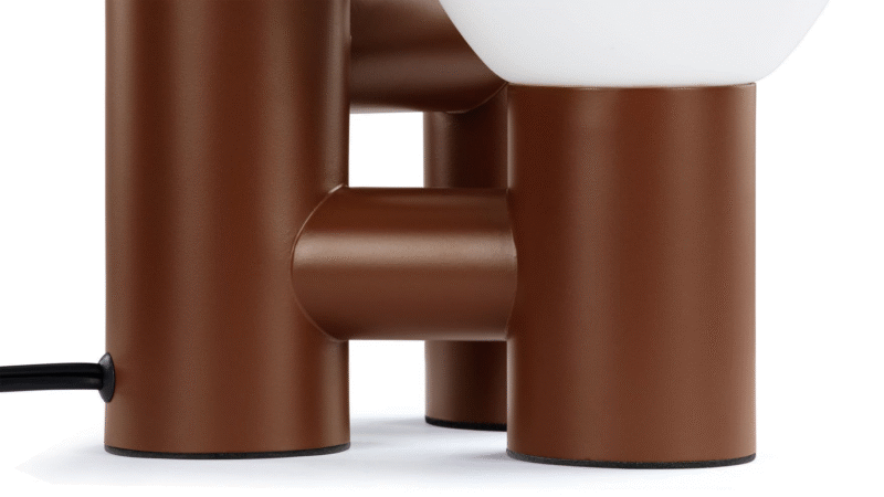Sleek Minimalist Diffused Lighting Desk Light Trois Table Lamp Brown
