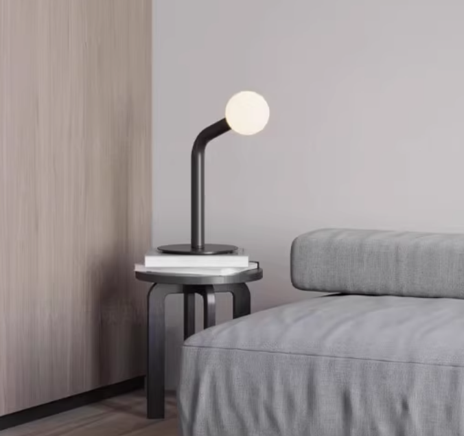 Minimalist Modern ins Glass Desk Light Living Room Bedroom Atmosphere Table Lamp White G9