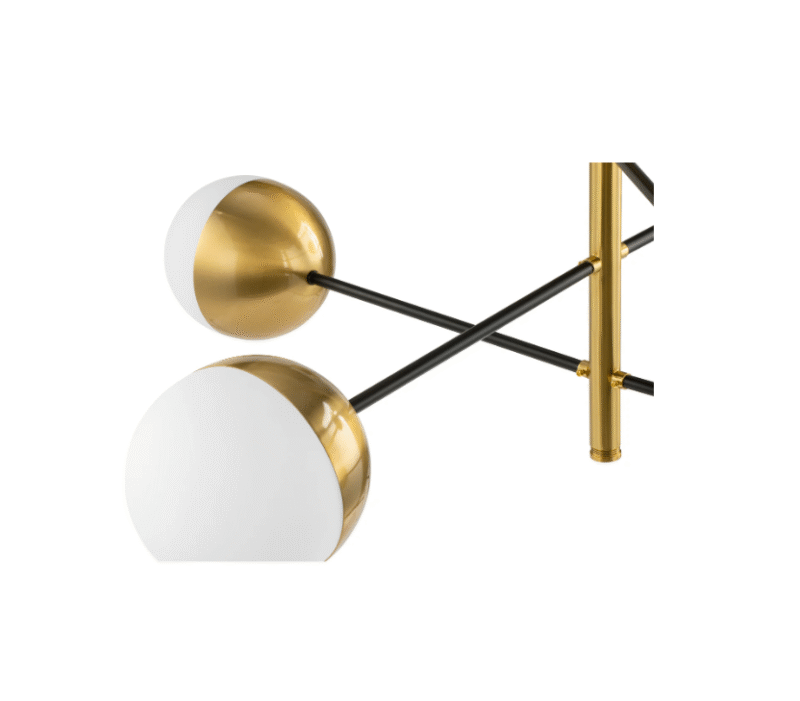 Elegant round globes Chandelier Adjustable Pole Brass Aurore Pendent Lamp