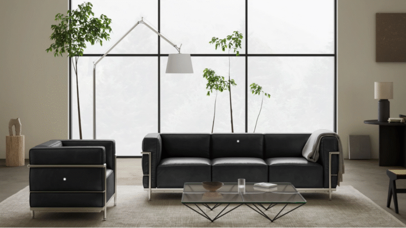 Modern Minimalist Living Room Rocker Arm Ryker Floor Lamp Chrome Bedroom Study Light