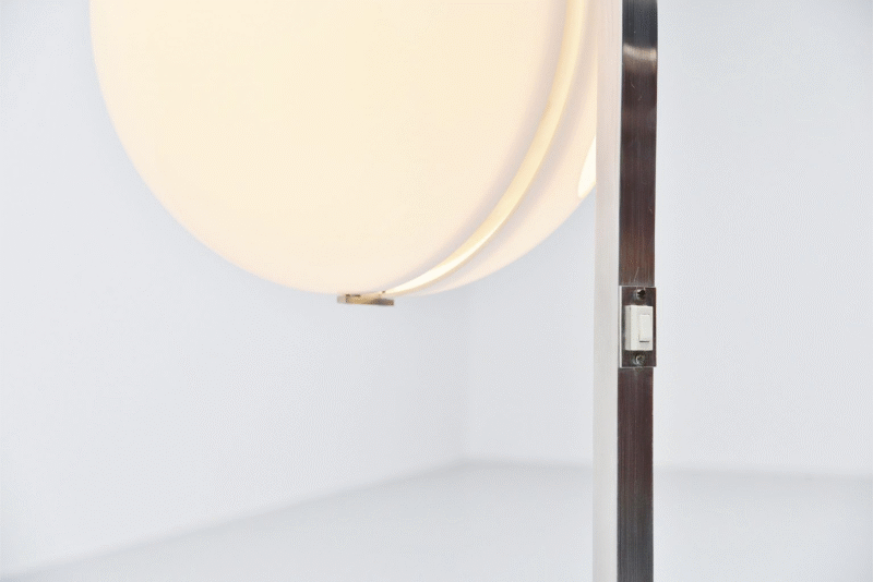 Fashion Creative Arc Shaped Lamp Arm Spherical Lampshade Bedroom Floor Lamp E27