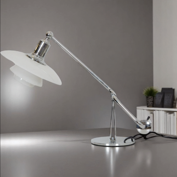Vintage Metal Texture Adjustable Glass Lamp Bedroom Bedside Desk Light Reading Table Lamp E14