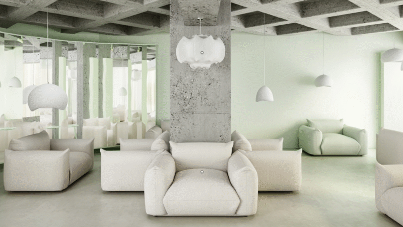 Modern Minimalist Small Chandelier Cafe Lliving Room Resin Gaia Pendant Lamp