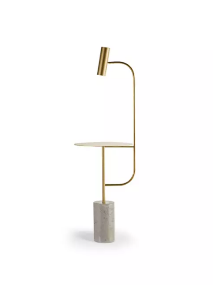 Nordic Creative Metal Tea Table Vertical Lamp Living Room Bedroom Marble Floor Lamp GU10 MAX60W