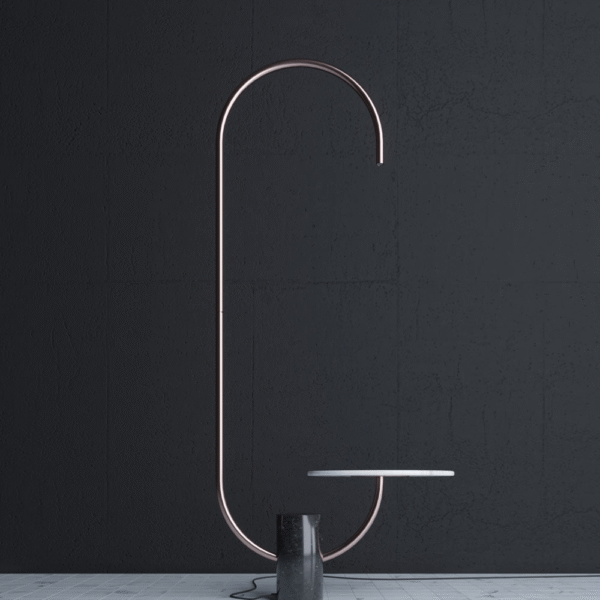 Modern ins Coffee Table Vertical Light Metal Study Living Room Bedroom Shelf Floor Lamp G9