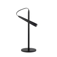 Modern Minimalist Office Desk Light Bedroom Bedside Lamp LED Metal Adjustable Study Table Lamp black 5W