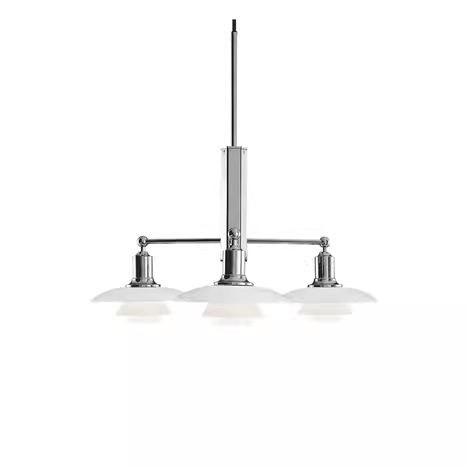 Nordic Classic Bedroom PH3/2 Restaurant Bar Chrome Iron Living Room Light Hotel Villa Glass Pendant Lamp E14*3