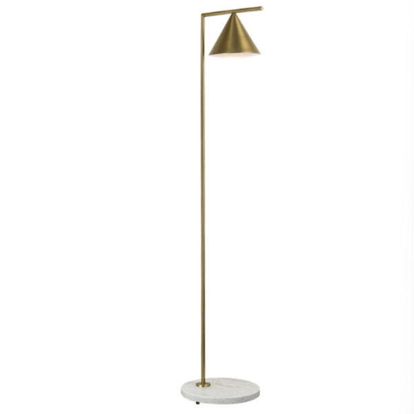 Nordic Modern Living Room Bedroom Study Sofa Floor Lamp Marble Base Golden Floor Lamp G9