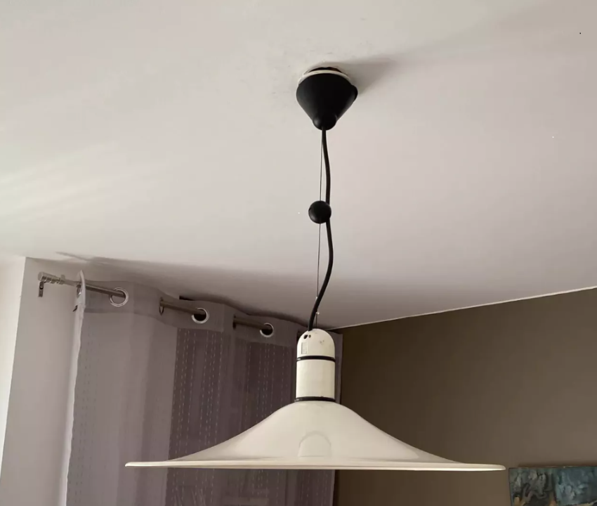 Suspension Blanche Vintage Metal Pendant Light