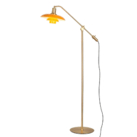 Vintage Living Room Sofa Study Bedroom Stand up Light PH3/2 Iron Glass Floor Lamp E27