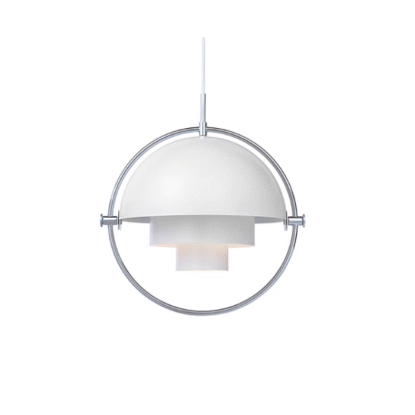 Postmodern Restaurant Chandelier Bar Light Creative Bedroom Bedside Iron Pendant Lamp Chrome E27
