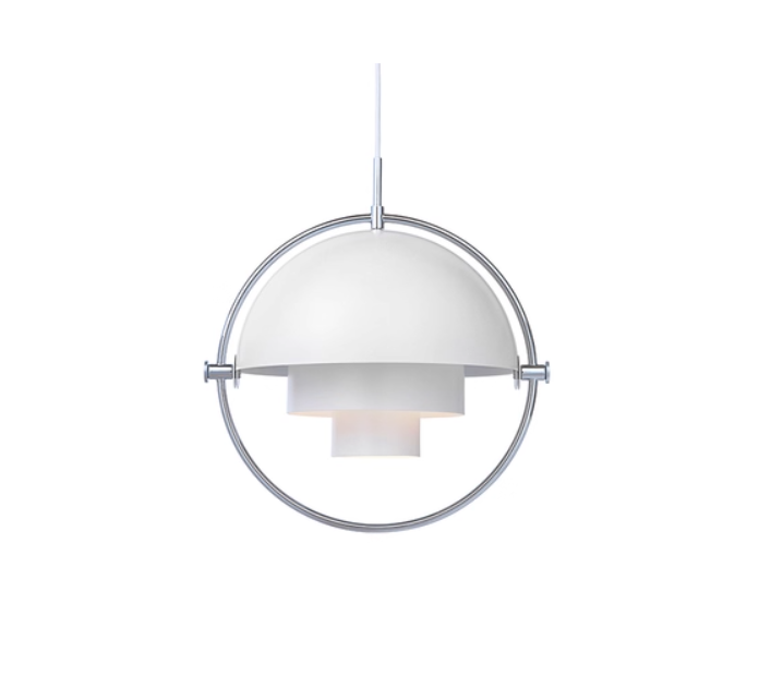 Postmodern Restaurant Chandelier Bar Light Creative Bedroom Bedside Iron Pendant Lamp Chrome E27