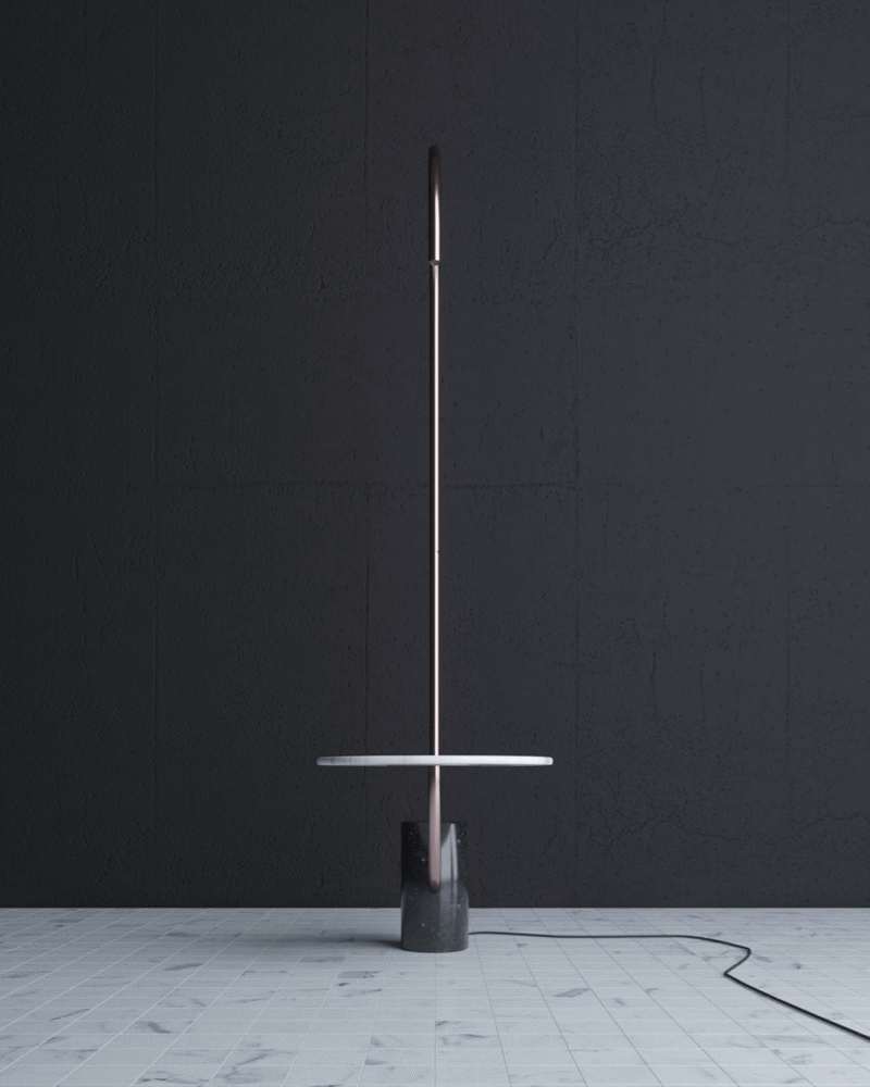 Modern ins Coffee Table Vertical Light Metal Study Living Room Bedroom Shelf Floor Lamp G9