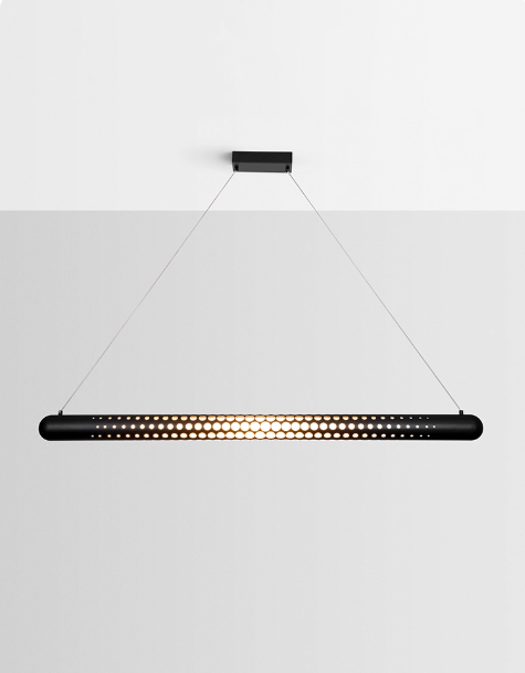 Nordic Modern Metal Cylindrical Chandelier Exhibition Hall Bar Restaurant LED Light Strip 440W Pendant Lamp