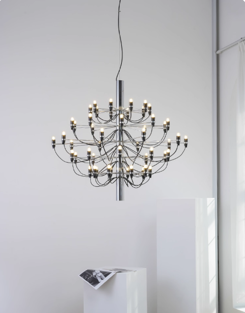 High-end Duplex Lobby Restaurant Pendant Light Summer Fruit Stainless Steel Cantilevered Staircase Pendant Lamp E14*50