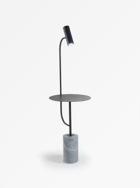 Nordic Creative Metal Tea Table Vertical Lamp Living Room Bedroom Marble Floor Lamp GU10 MAX60W