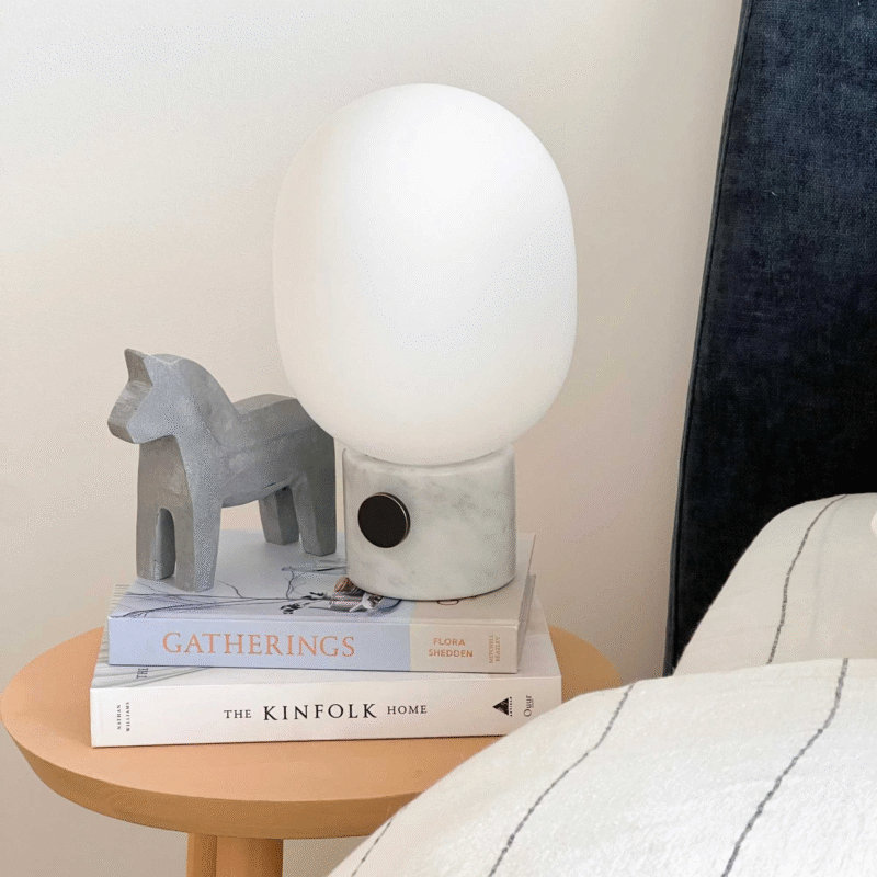 Nordic ins Marble Desk Light Creative Personality Study Bedroom Bedside Glass Table Lamp G9
