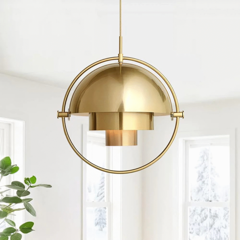 Postmodern Restaurant Chandelier Bar Light Creative Bedroom Bedside Iron Pendant Lamp Chrome E27