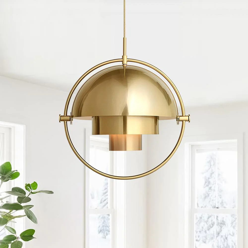 Postmodern Restaurant Chandelier Bar Light Creative Bedroom Bedside Iron Pendant Lamp Chrome E27