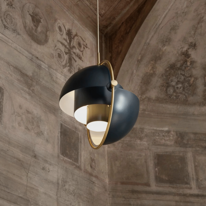 Postmodern Restaurant Chandelier Bar Light Creative Bedroom Bedside Iron Pendant Lamp Chrome E27