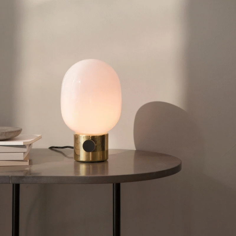 Nordic ins Marble Desk Light Creative Personality Study Bedroom Bedside Glass Table Lamp G9